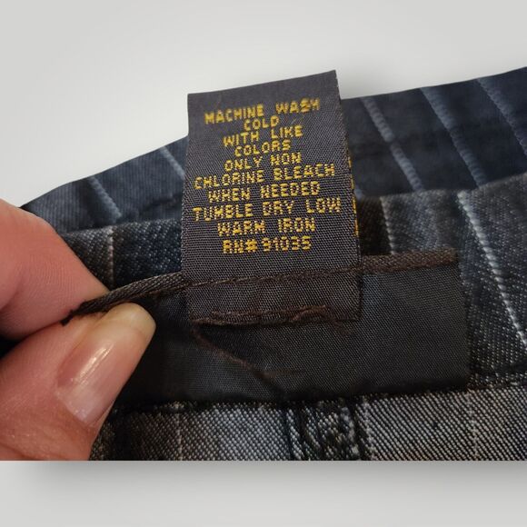 Ashley Stewart Women's 24 Navy White Striped STRETCH Long Sleeve Blazer Jacket - Picture 10 of 10